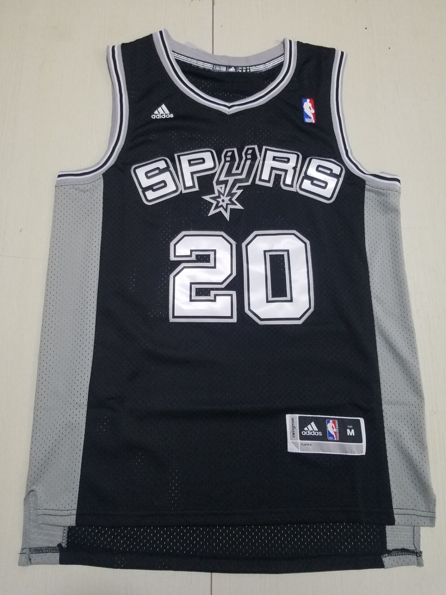 Men San Antonio Spurs #20 Ginobili Black 2022 NBA Jersey->san antonio spurs->NBA Jersey